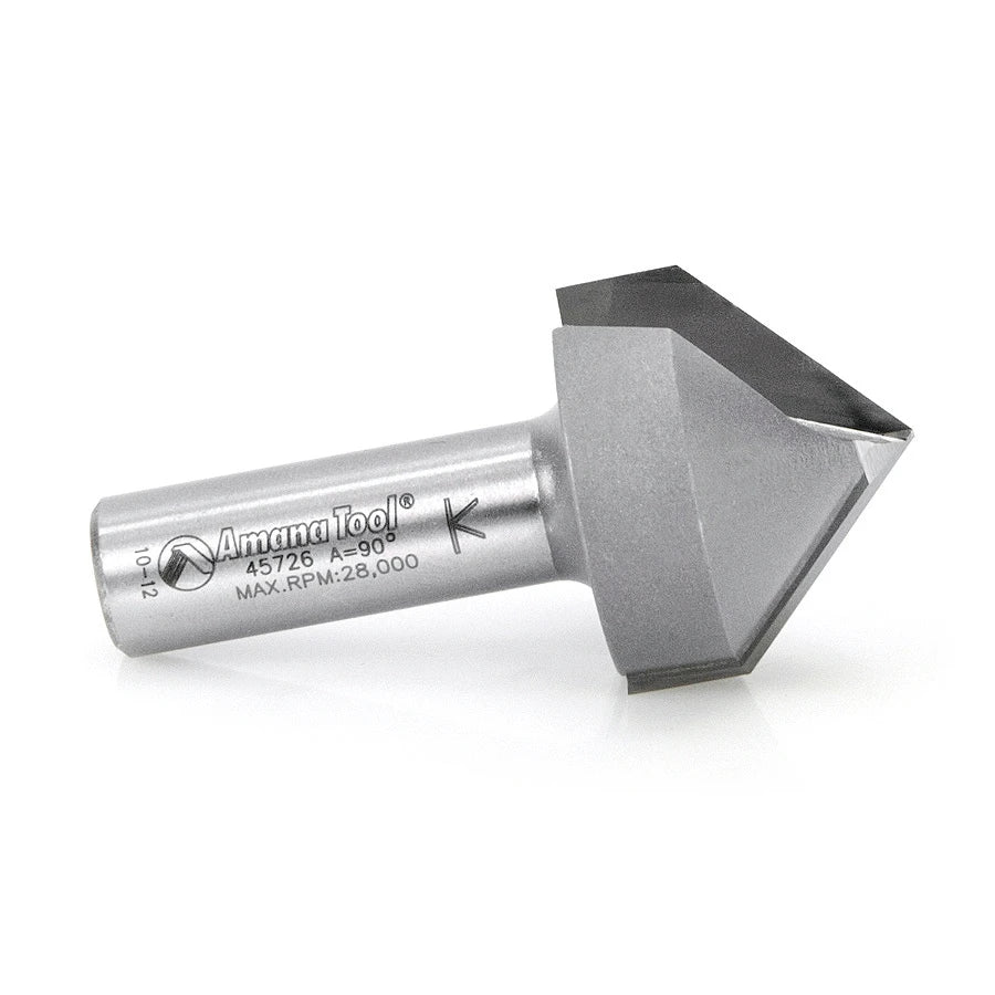 Amana Tool - 45726 - 90D V GROOVE 1-1/4 DIA 1/2 SHK