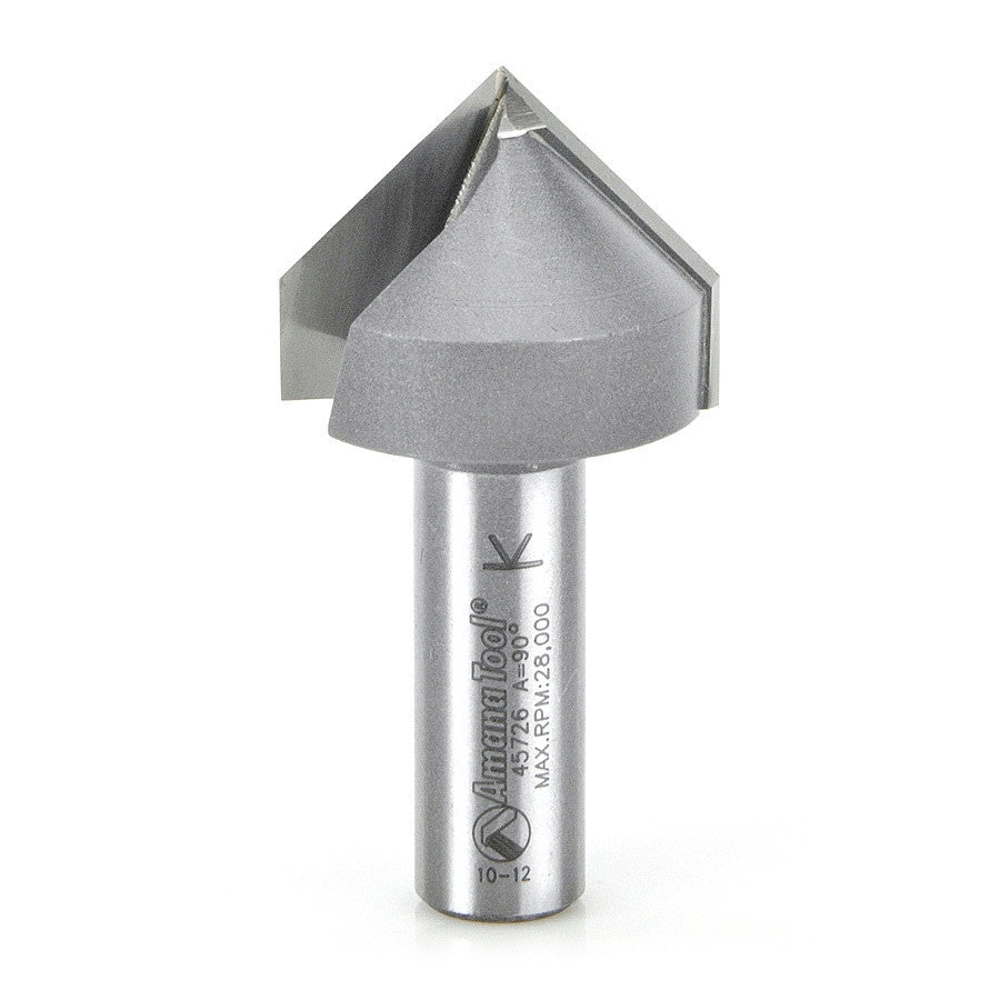 Amana Tool - 45726 - 90D V GROOVE 1-1/4 DIA 1/2 SHK