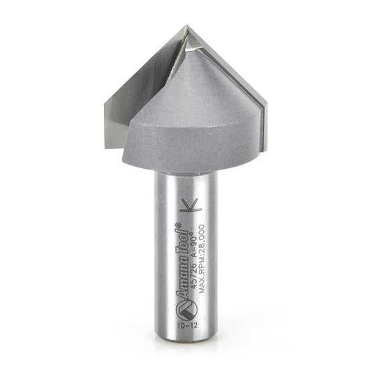 Amana Tool - 45726 - 90D V GROOVE 1-1/4 DIA 1/2 SHK