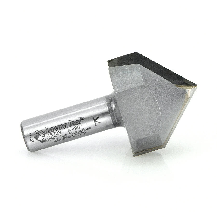 Amana Tool - 45728 - 90D V GROOVE 1-1/2 DIA 1/2 SHK