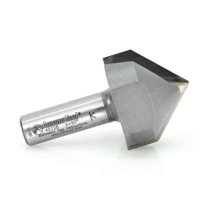 Amana Tool - 45728 - 90D V GROOVE 1-1/2 DIA 1/2 SHK