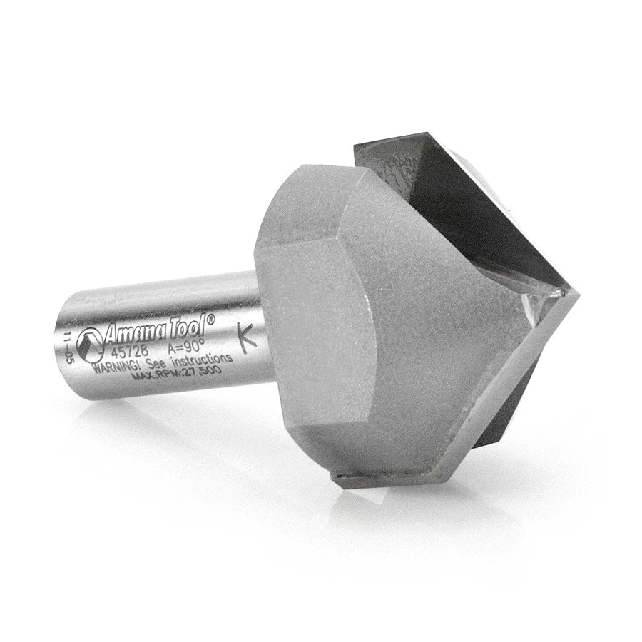 Amana Tool - 45728 - 90D V GROOVE 1-1/2 DIA 1/2 SHK