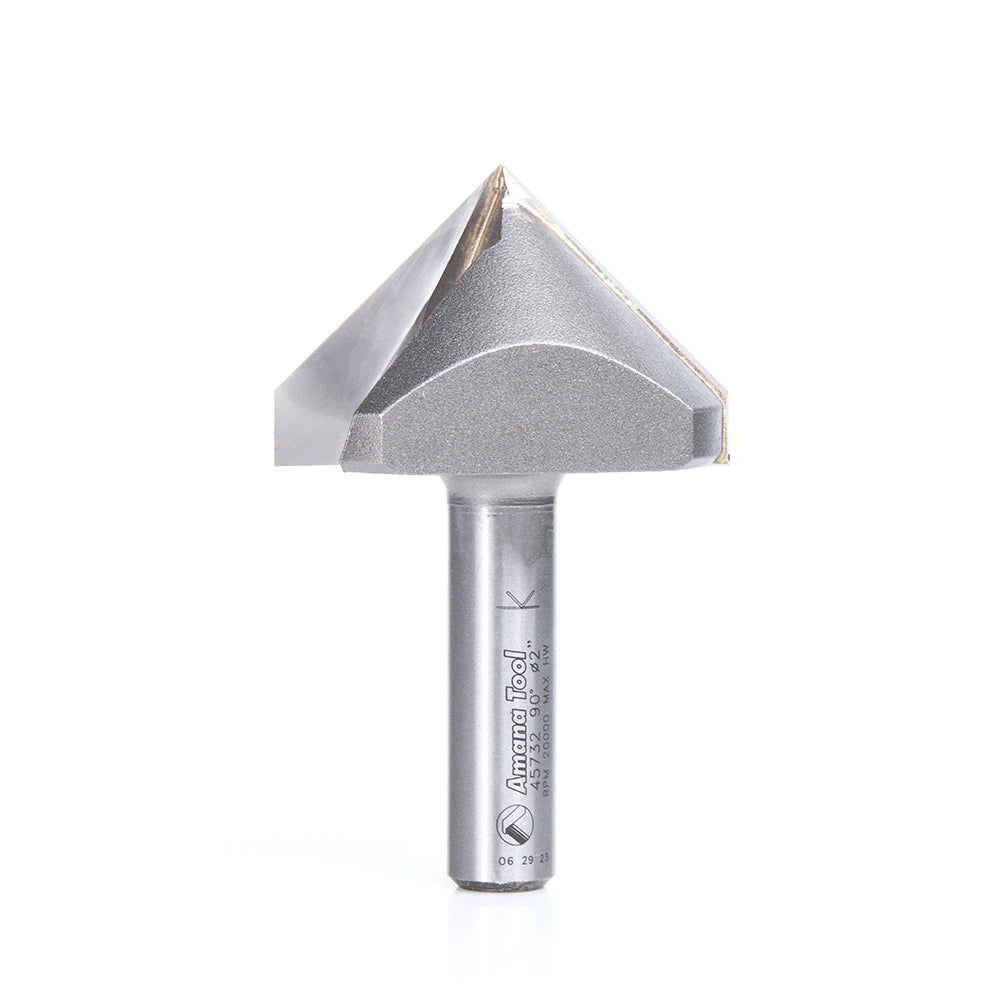 Amana Tool - 45732 - 90DV GROOVE 2 INCH DIA 1/2 SHK