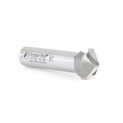 Amana Tool - 45735 - 108D .090" V ACM 3/4Dx1/2 SHK