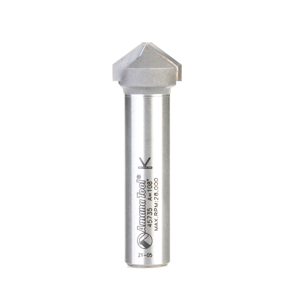 Amana Tool - 45735 - 108D .090" V ACM 3/4Dx1/2 SHK