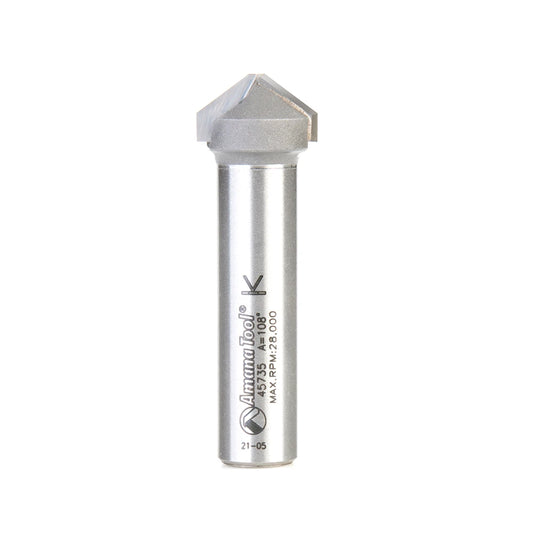 Amana Tool - 45735 - 108D .090" V ACM 3/4Dx1/2 SHK