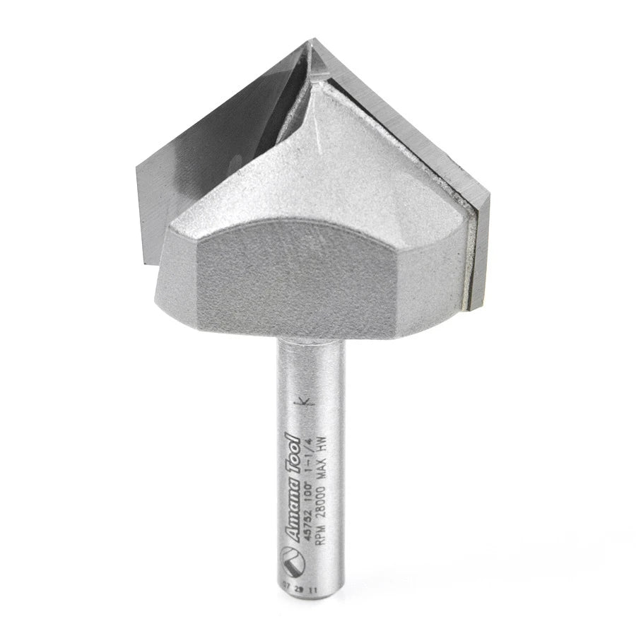 Amana Tool - 45752 - 100D V GROOVE 1-1/4 DIA 1/4SHK