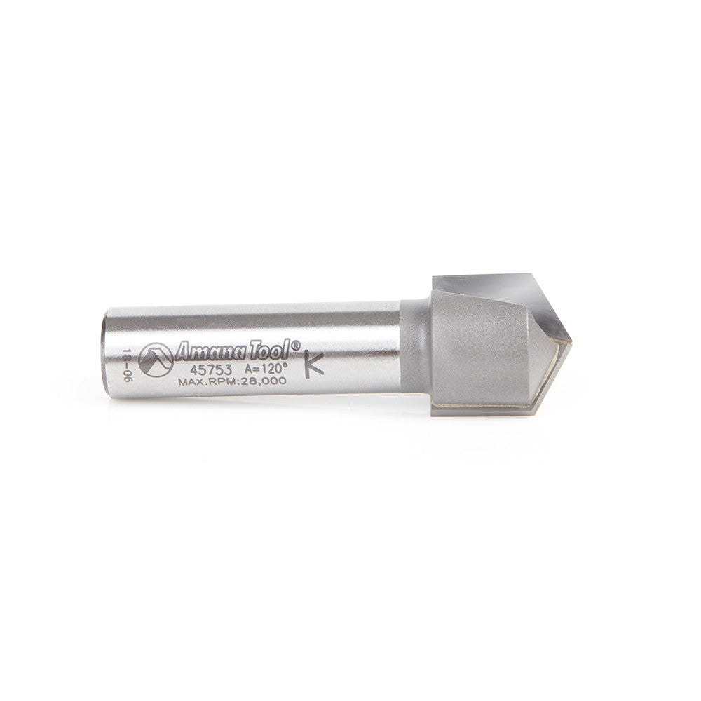 Amana Tool - 45753 - V GROOVE 19.5mmDIA 120 DEGREE