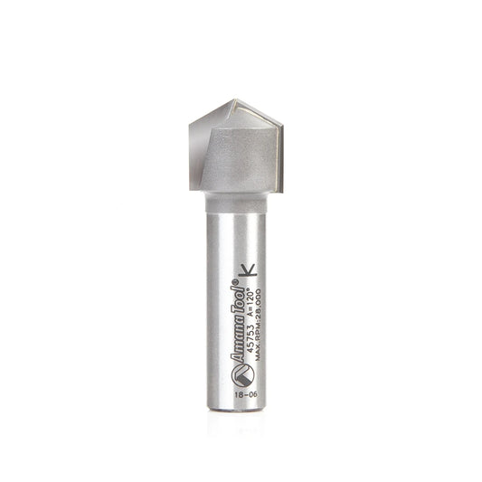 Amana Tool - 45753 - V GROOVE 19.5mmDIA 120 DEGREE