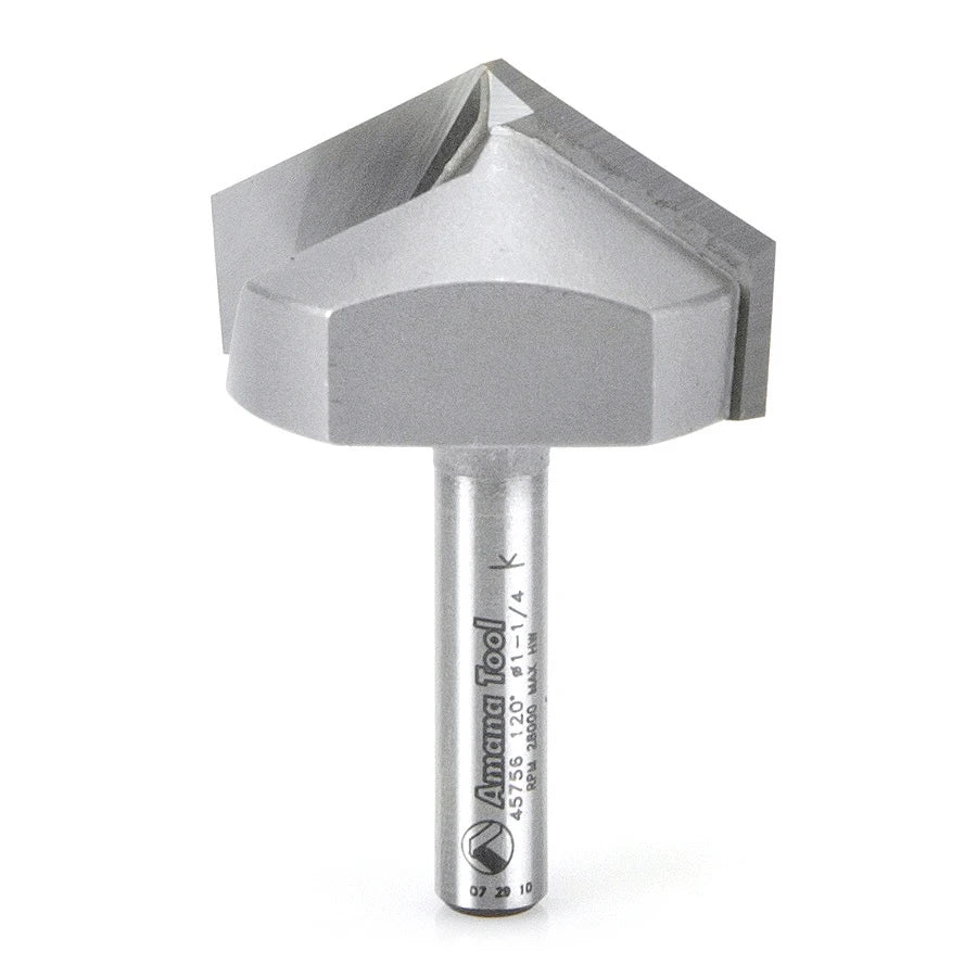 Amana Tool - 45756 - 120D VGROOVE 1-1/4 DIA 1/4 SHK