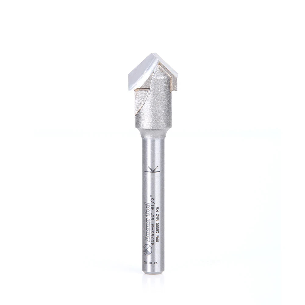 Amana Tool - 45792-M - 90D .090 V ACM FOLDING 6mm SHK
