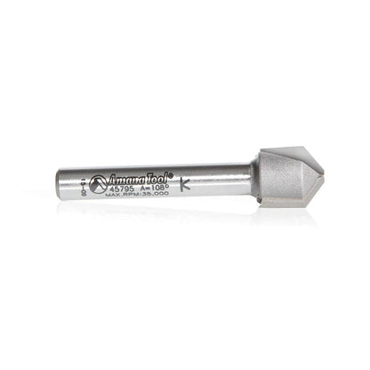 Amana Tool - 45795 - 108D .090" V TIP ACM 1/4 SHANK