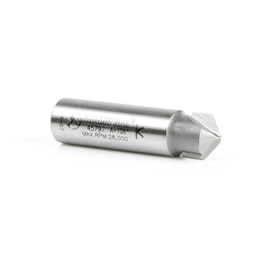 Amana Tool - 45797 - 108D .090" V TIP ACM 1/2 SHANK