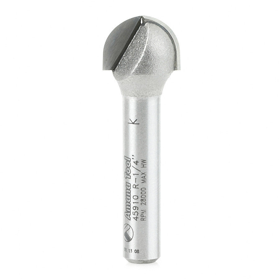 Amana Tool - 45910 - CORE BOX 1/4 RADIUS 1/4 SHANK