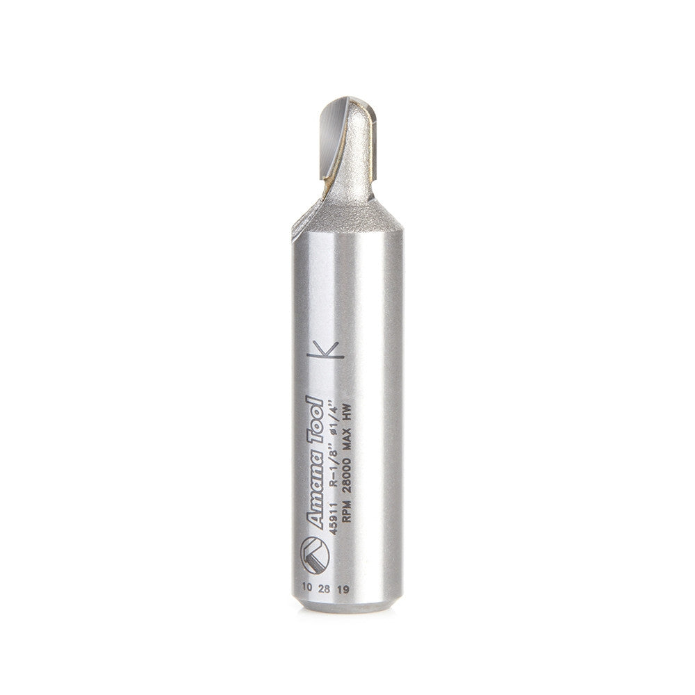 Amana Tool - 45911 - CORE BOX 1/8 RADIUS 1/2 SHANK