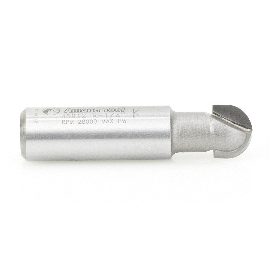 Amana Tool - 45912 - CORE BOX 1/4 RADIUS 1/2 SHANK