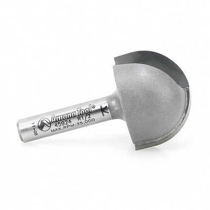 Amana Tool - 45924 - CORE BOX 1/2 RADIUS 1/4 SHANK