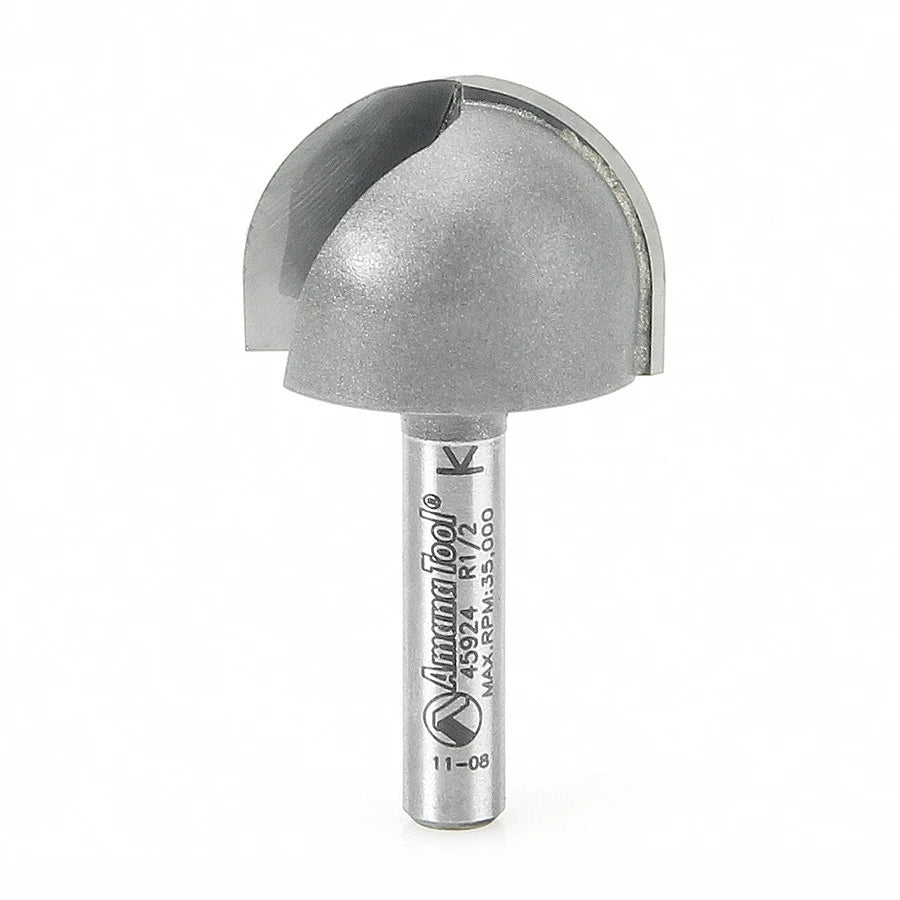 Amana Tool - 45924 - CORE BOX 1/2 RADIUS 1/4 SHANK