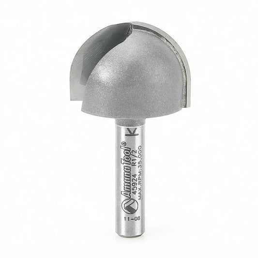 Amana Tool - 45924 - CORE BOX 1/2 RADIUS 1/4 SHANK