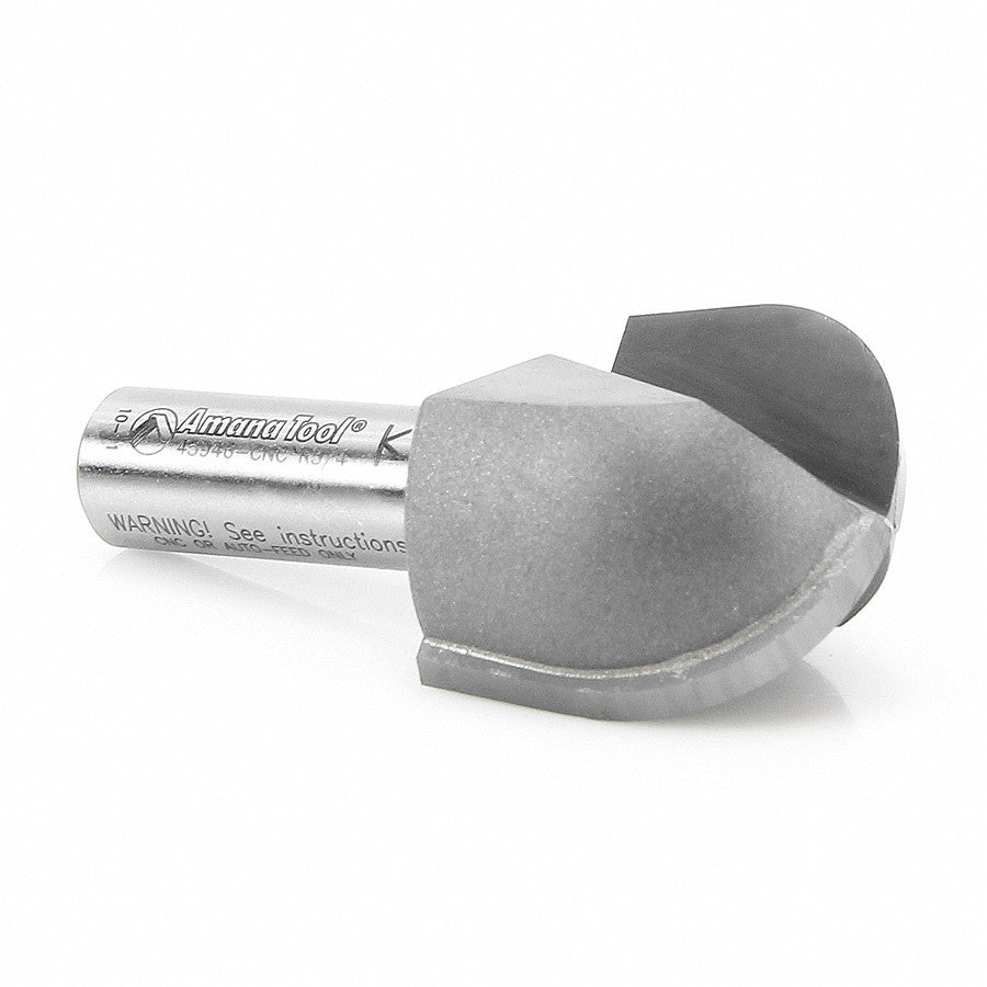 Amana Tool - 45946-CNC - CORE BOX 3/4 RAD. FOR CNC.