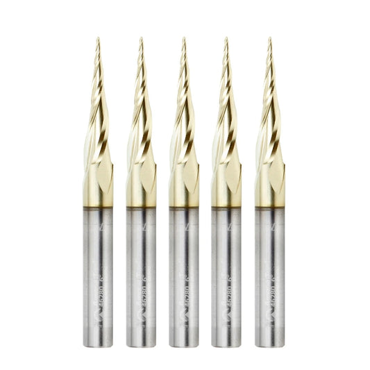Amana Tool - 46280-5 - 5 PCS 1/32 CARVING 3D TAPERED