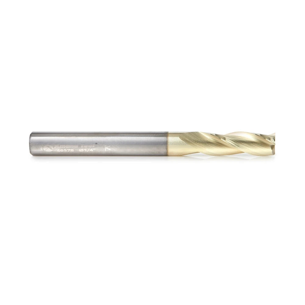Amana Tool - 46578 - 1/4 CARVING 3D STRAIGHT ZrN