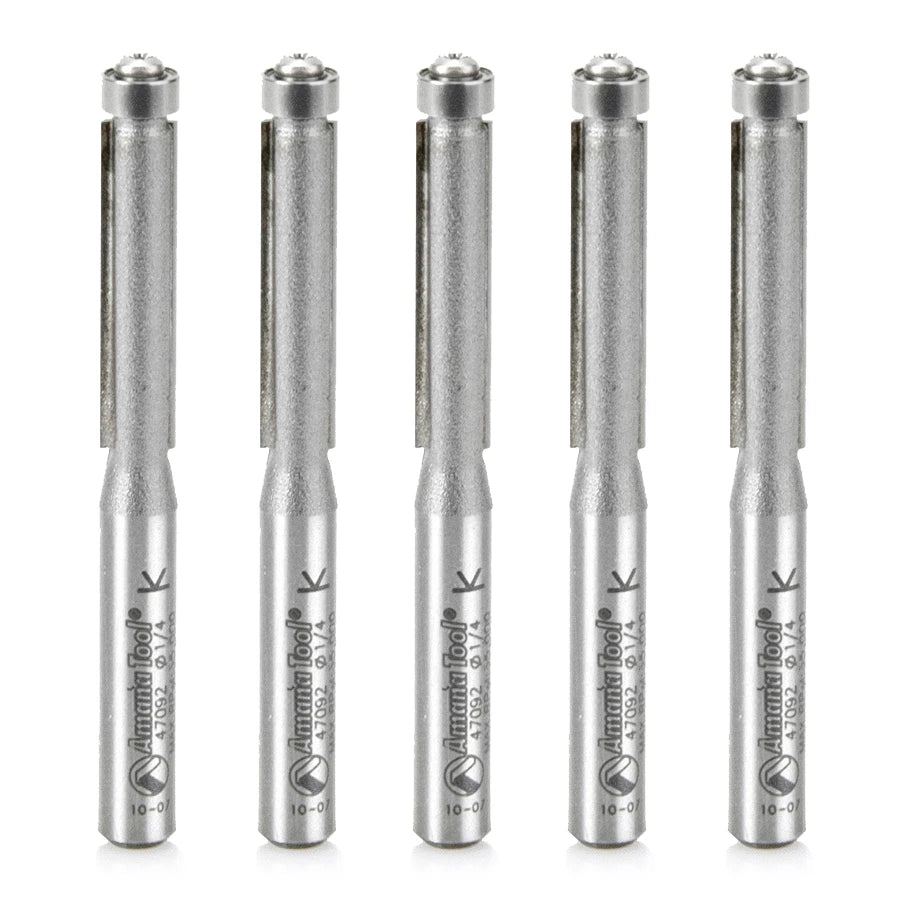 Amana Tool - 47092-5 - 5 PC FLUSH TRIM  1/4Dx1/4 SHK