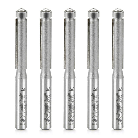 Amana Tool - 47092-5 - 5 PC FLUSH TRIM  1/4Dx1/4 SHK