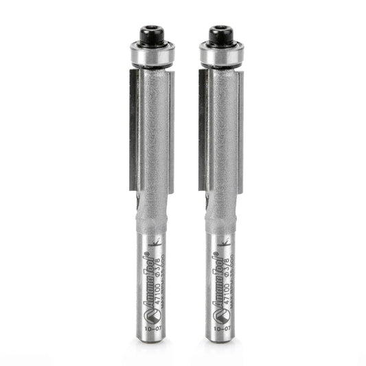 Amana Tool - 47100-2 - 2 PC FLUSH TRIM  3/8Dx1/4 SHK