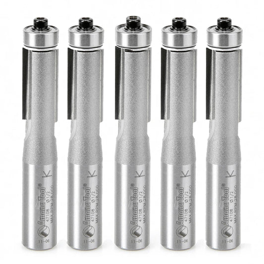 Amana Tool - 47108-5 - 5 PC FLUSH TRIM 1/2D x 1/2 SHK