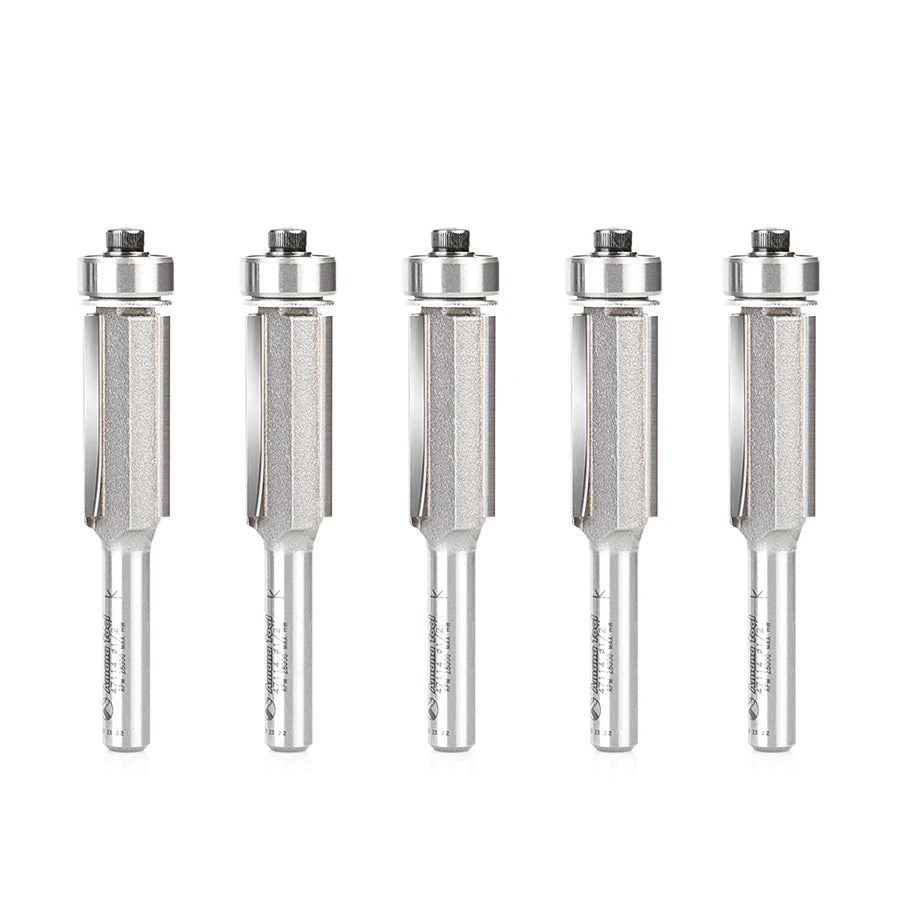 Amana Tool - 47114-5 - 5PC FLUSHTRIM 3FL 1/2Dx1/4 SHK