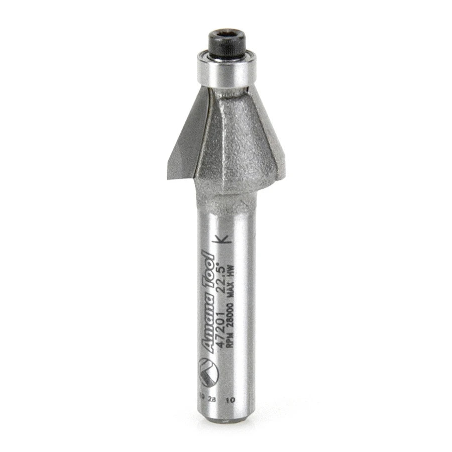 Amana Tool - 47201 - BEVEL BIT 22 DEGREE 1/4 SHANK
