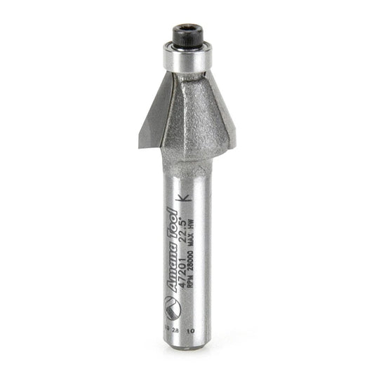 Amana Tool - 47201 - BEVEL BIT 22 DEGREE 1/4 SHANK