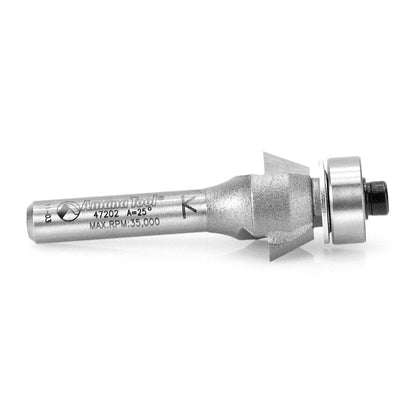 Amana Tool - 47202 - BEVEL BIT 25 DEGREE 1/4 SHANK