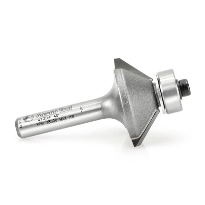 Amana Tool - 47204 - BEVEL BIT 45 DEGREE 1/4 SHANK