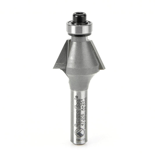 Amana Tool - 47206 - BEVEL BIT 25 DEGREE 1/4 SHANK