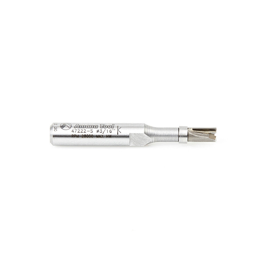Amana Tool - 47222-S - PLUNGE 3/16DIA UPPER BB 1/4SHK
