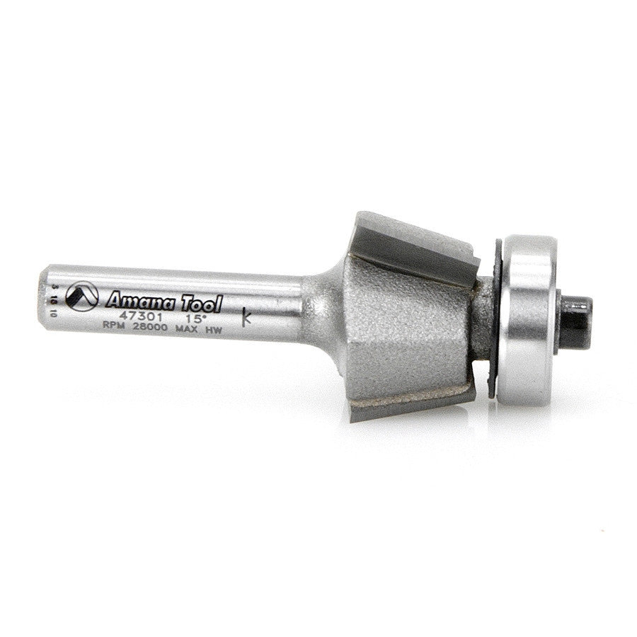 Amana Tool - 47301 - BEVEL TRIM 15 DEGREE 3 FLUTE.