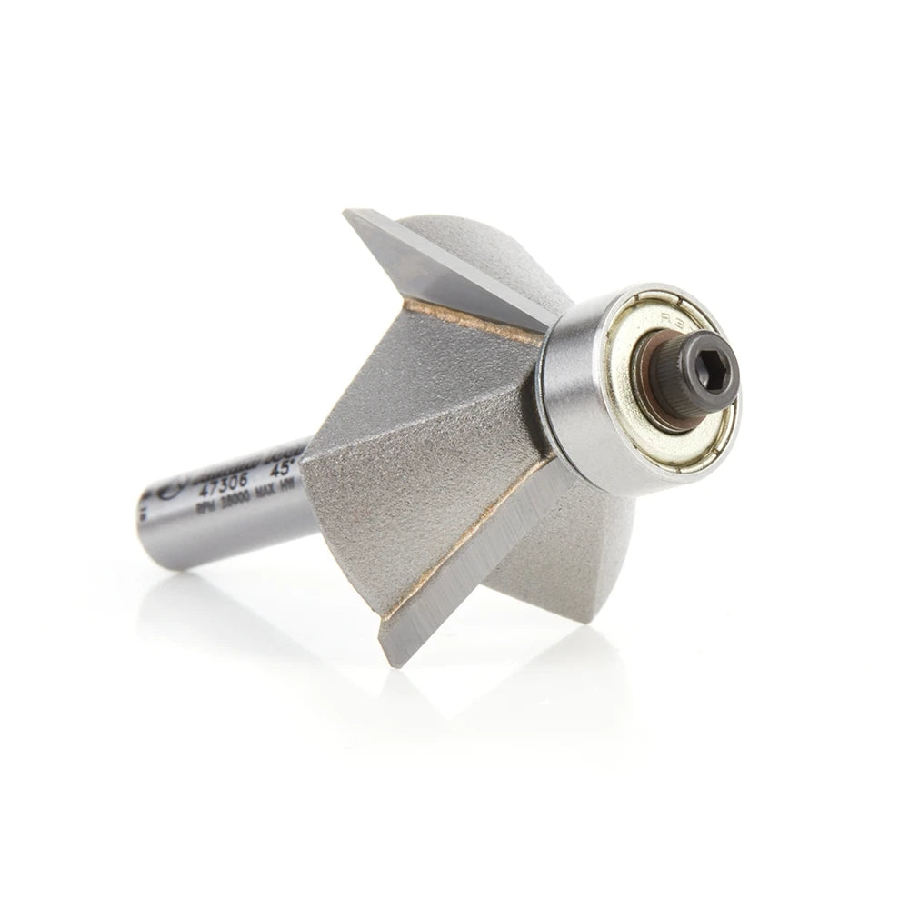 Amana Tool - 47306 - 3FL 45D CHAMFER 1/4" SHANK