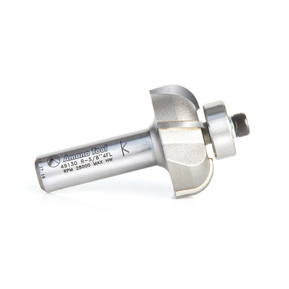 Amana Tool - 49130 - 4FL COVE BIT 3/8"R 1/2"SHANK