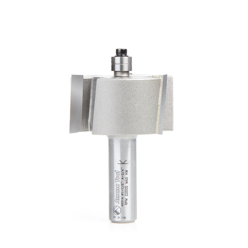 Amana Tool - 49314 - RABBETTING 3FL 1-7/8"Dx1/2SHAK