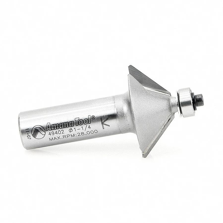 Amana Tool - 49402 - 45 DEGREE CHAMFER 1/2 SHANK
