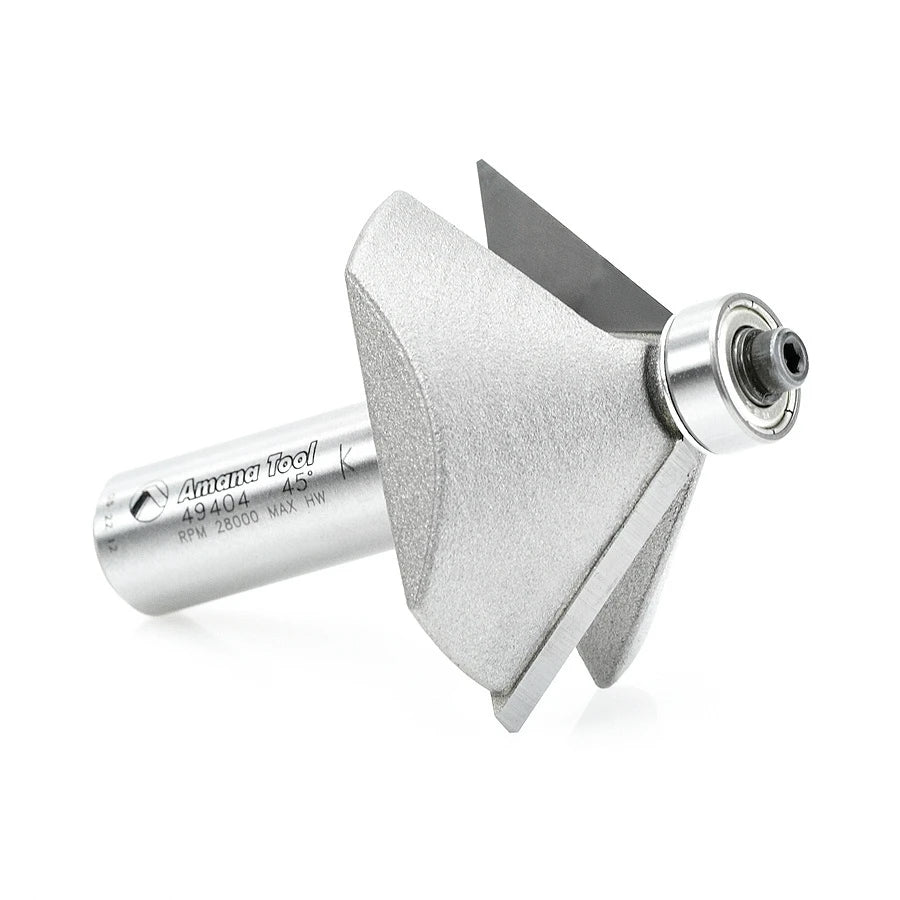 Amana Tool - 49404 - 45 DEGREE CHAMFER 1/2 SHANK