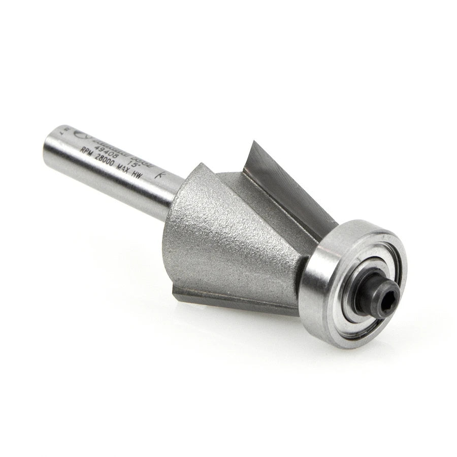 Amana Tool - 49408 - 15 DEGREE CHAMFER 1/4 SHANK