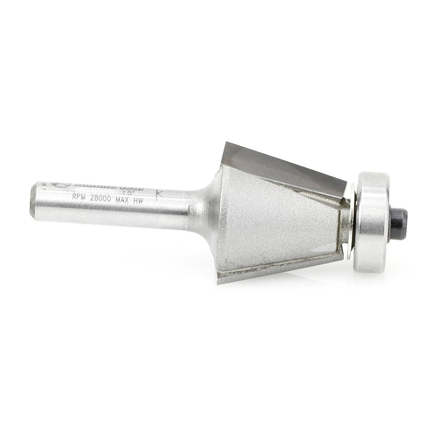 Amana Tool - 49409 - 15 DEGREE CHAMFER 1/4 SHANK