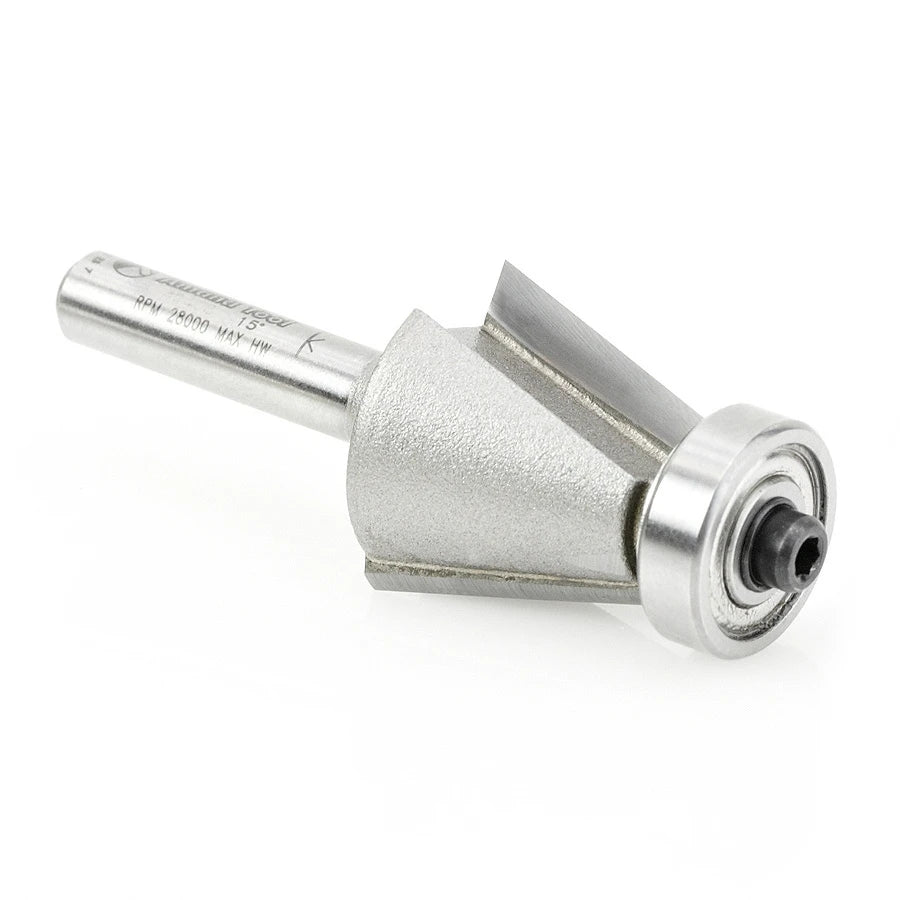 Amana Tool - 49409 - 15 DEGREE CHAMFER 1/4 SHANK