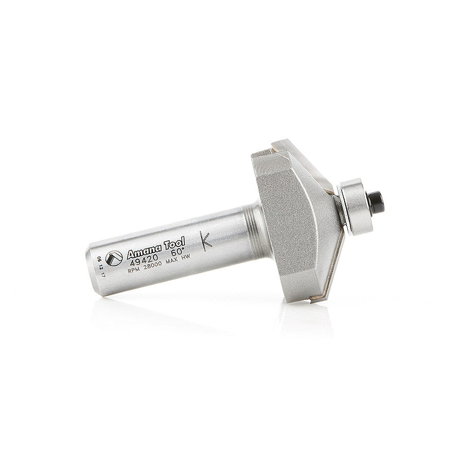 Amana Tool - 49420 - 60D CHAMFER 1-1/2"DIA 1/2"SHNK