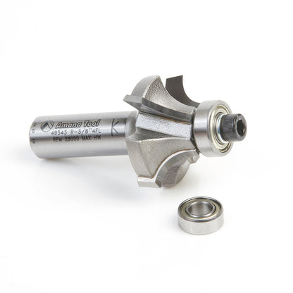 Amana Tool - 49543 - 4FL CORNER ROUND 3/8"R 1/2"SHK