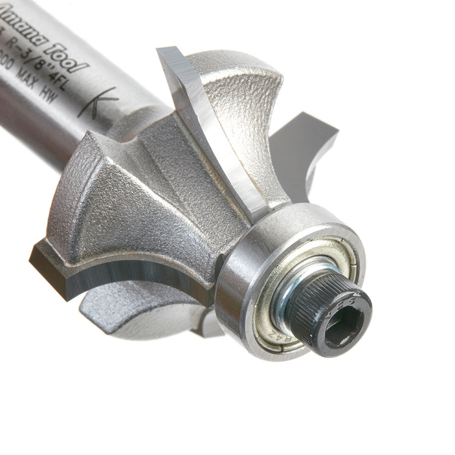 Amana Tool - 49543 - 4FL CORNER ROUND 3/8"R 1/2"SHK
