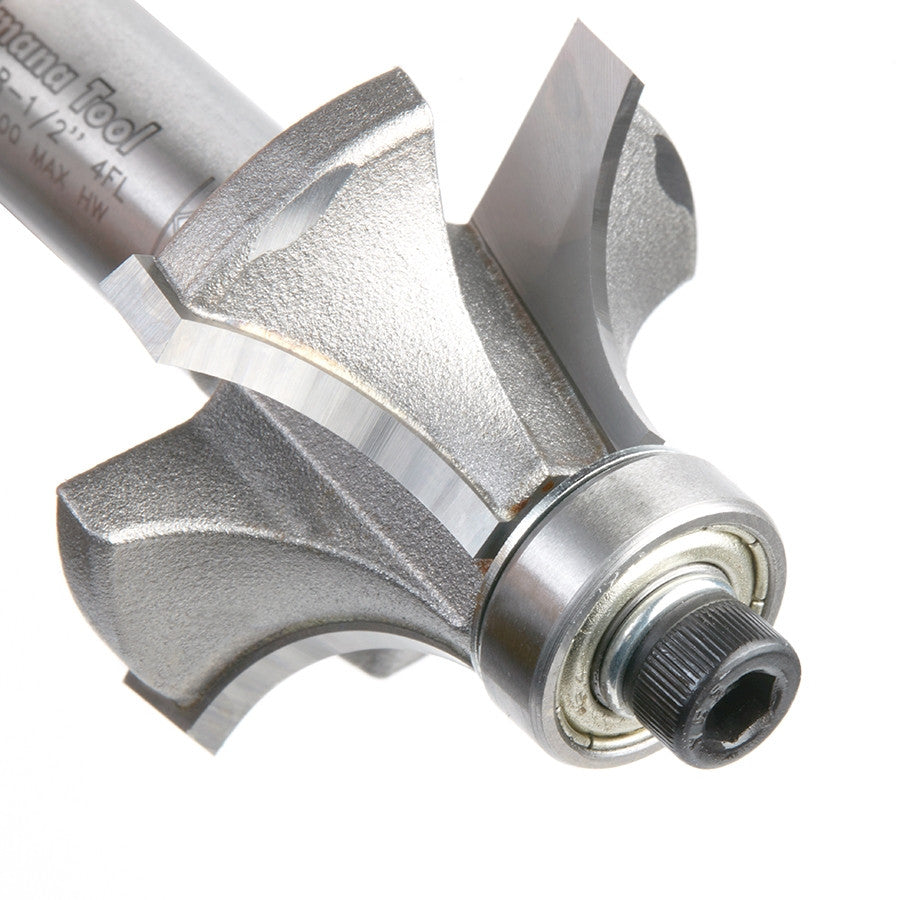 Amana Tool - 49545 - 4FL CORNER ROUND 1/2"R 1/2"SHK